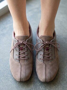 Bass shoes mcnally women's size 8w brown leather sneaker bowling 62R667A/206